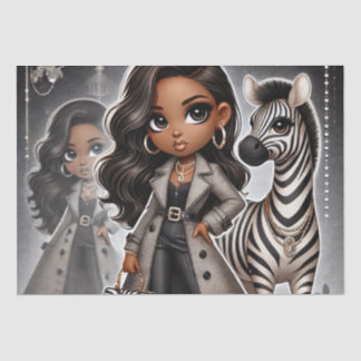 Papier Mousseline Animal Kingdom Couture Zebra