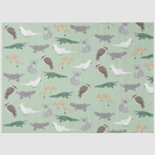 Papier Mousseline Animaux autochtones australiens Eucalyptus Motif v