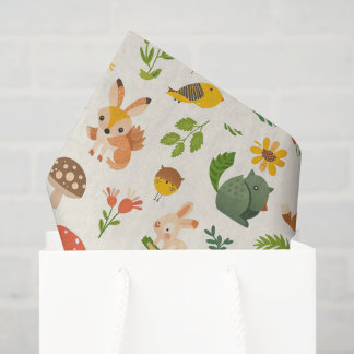 Papier Mousseline Animaux de la forêt bébé