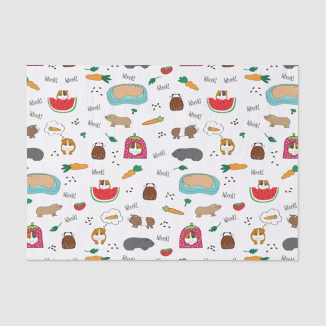 Papier Mousseline Animaux familiers mignons de Cavy de cobayes (Recto)