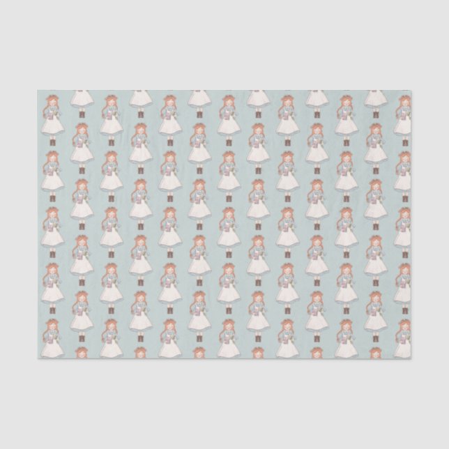 Papier Mousseline Anne des pignons verts (Recto)