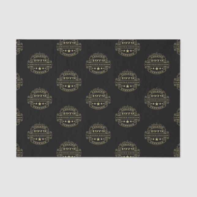 Papier Mousseline Année 1979 Anniversaire (Recto)