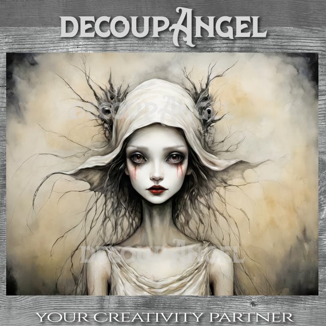 Papier Mousseline Annette de mariée au crépuscule - Découpage - (Créateur téléchargé)