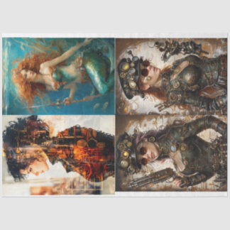 Papier Mousseline Annick Decoupage paper- Quadruple fun