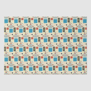 Papier Mousseline Anniversaire de enfant Motif de robots antiques