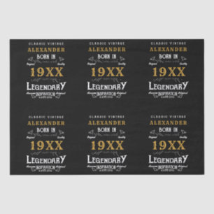 Papier Mousseline Anniversaire personnalisé Ajouter un nom Père lége