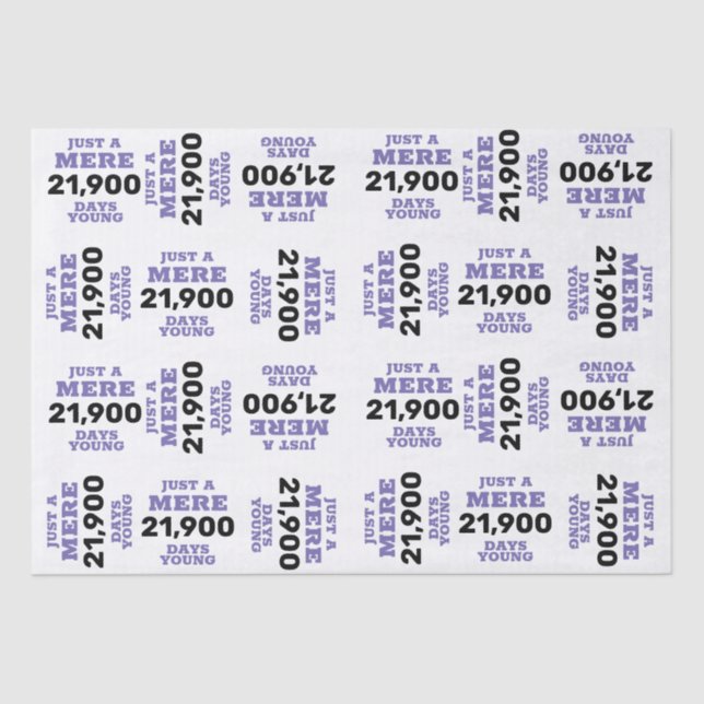 Papier Mousseline Anniversaire Vintage amusant (Recto)