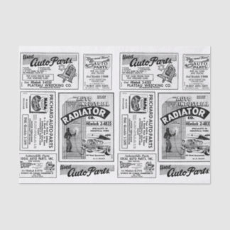 Papier Mousseline Annonce automobile vintage Découpage, Cadeau