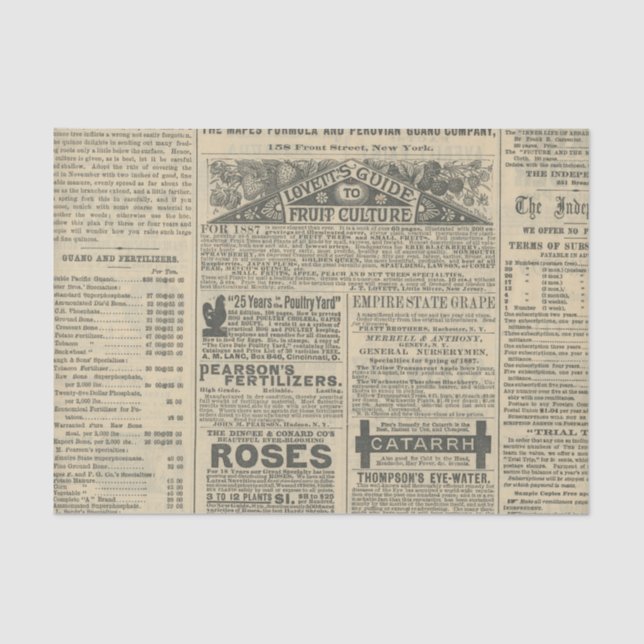 Papier Mousseline Annonces vintages (Recto)