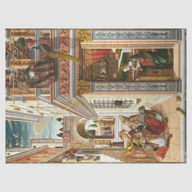 Papier Mousseline Annonciation, Saint Emidius et un OVNI de Crivelli (Recto)