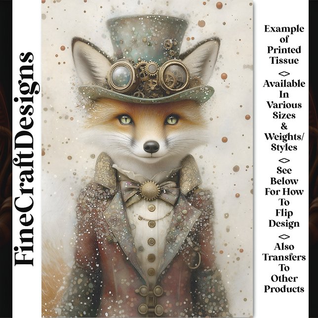 Papier Mousseline Anthropomorphique Fox Steampunk Outfit CA2 Decoupa (Créateur téléchargé)