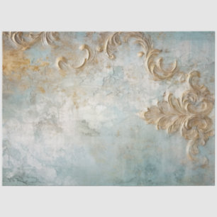 Papier Mousseline Antique Blue Romance Design Series 8