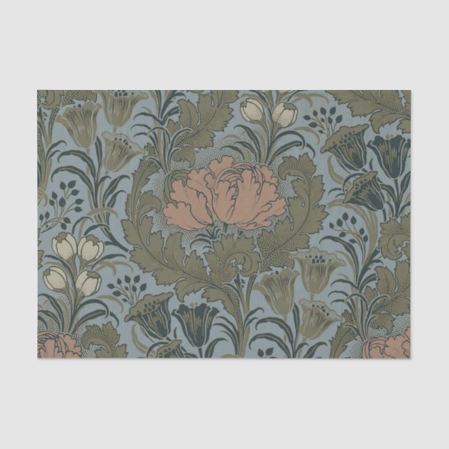Papier Mousseline Antique Fleur Morris Jardin Fond d'écran Floral (Recto)