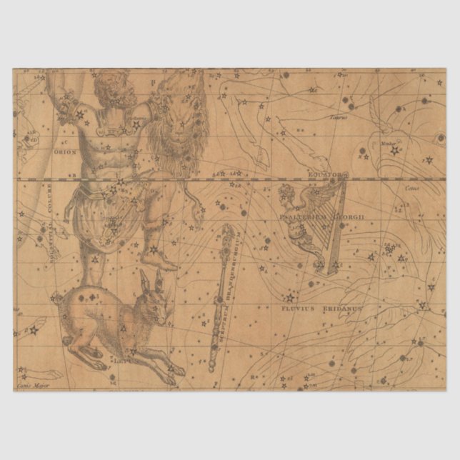 Papier Mousseline Antique Galaxy Map Series Design 10 (Recto)