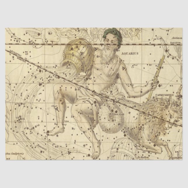 Papier Mousseline Antique Galaxy Map Series Design 7 (Recto)