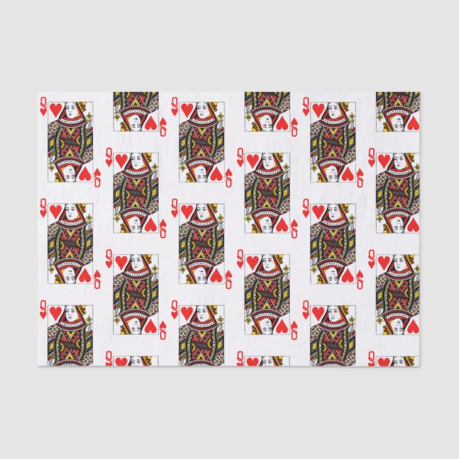Papier Mousseline Antique Reine des Coeurs (Recto)