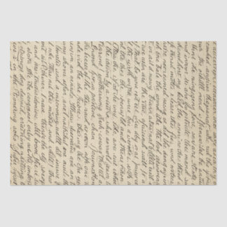 Papier Mousseline Antique Writing Words Vintage Distressed