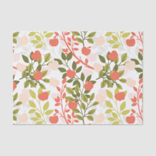 Papier Mousseline Apple Orchard Floral Garden Motif