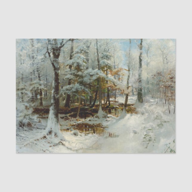 Papier Mousseline Après-midi D'Hiver Tranquille, Découpage (Recto)