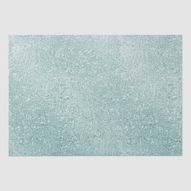 Papier Mousseline Aqua Glitzy Ombre (Recto)