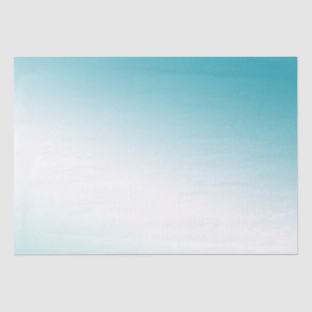 Papier Mousseline Aqua White Ombre (Recto)