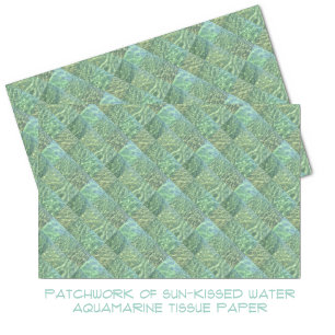 Papier Mousseline Aquamarin Aqua Aqua Aqua Water Patchwork