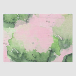 Papier Mousseline Aquarelle AKA Rose Green Sorority