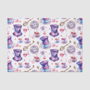 Papier Mousseline Aquarelle Alice de Lewis Carroll au pays des merve