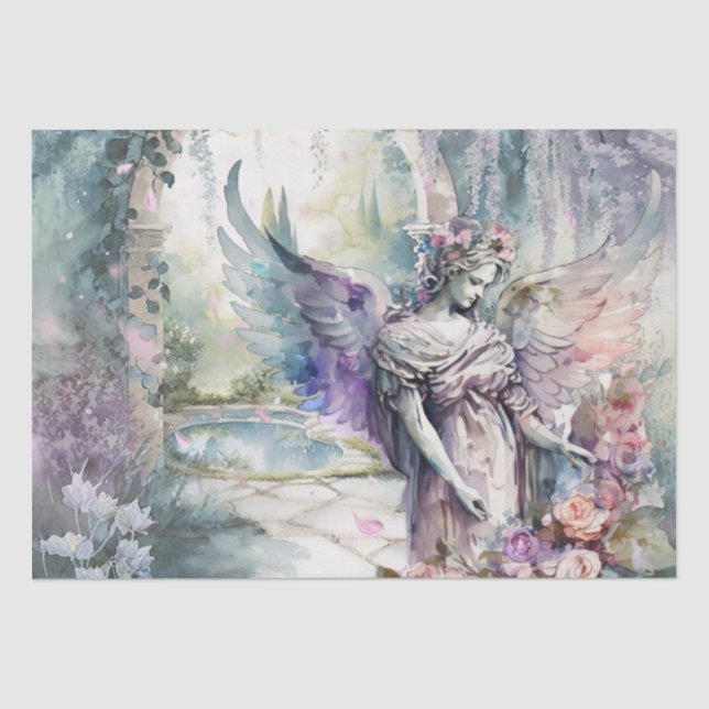 Papier Mousseline Aquarelle Angle dans le jardin (Recto)