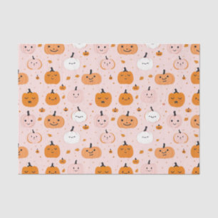 Papier Mousseline Aquarelle Automne Citrouille Motif Automne Découpa