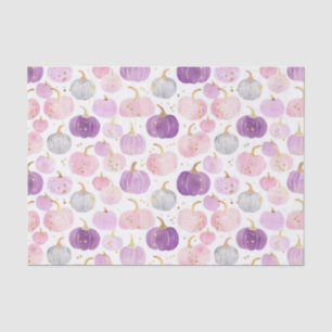 Papier Mousseline Aquarelle Automne Citrouille Motif Automne Découpa