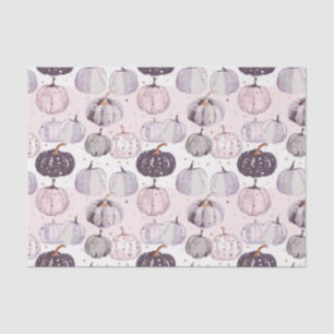 Papier Mousseline Aquarelle Automne Citrouille Motif Automne Découpa