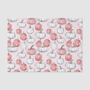 Papier Mousseline Aquarelle Automne Citrouille Motif Automne Découpa