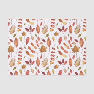 Papier Mousseline Aquarelle Automne Feuilles Nature