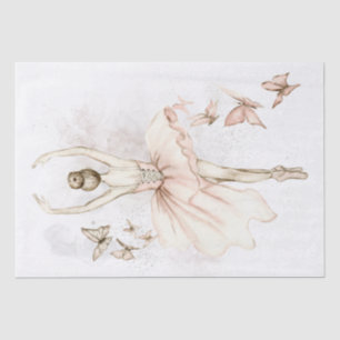 Papier Mousseline Aquarelle Ballerina Butterfly