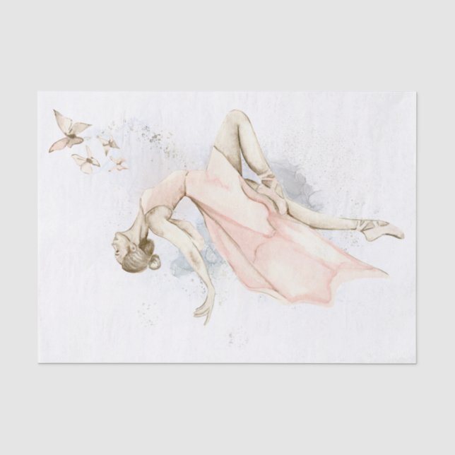 Papier Mousseline Aquarelle Ballerina Butterfly (Recto)