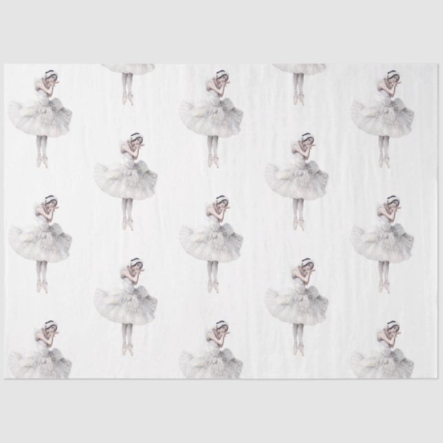 Papier Mousseline Aquarelle Ballerina Series Design 18 Tissu Papier (Recto)