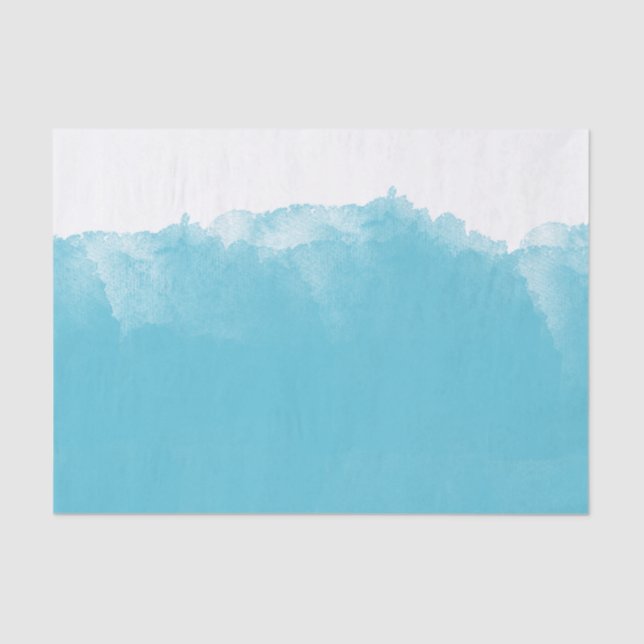 Papier Mousseline Aquarelle blanche Aqua Ombre (Recto)