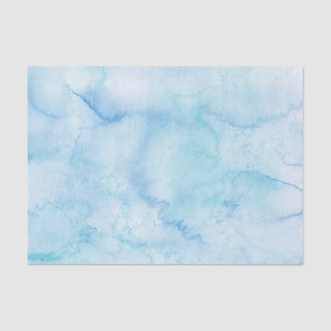 Papier Mousseline Aquarelle bleu clair (Recto)