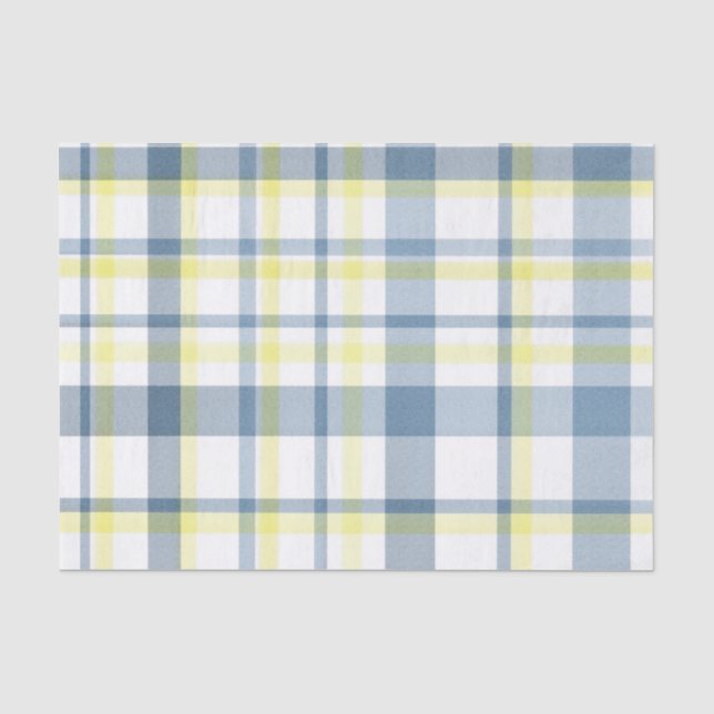 Papier Mousseline Aquarelle bleu jaune blanc plissé (Recto)
