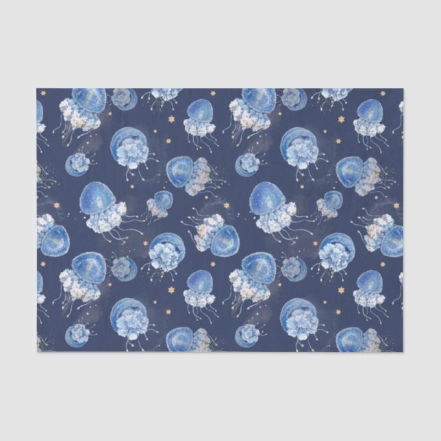 Papier Mousseline Aquarelle bleue Jellis (Recto)