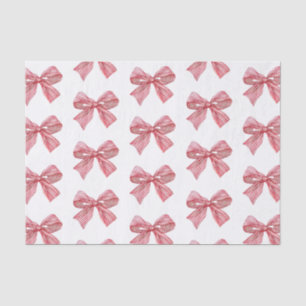 Papier Mousseline Aquarelle Bow rayé rouge et blanc