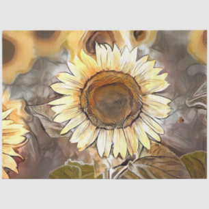 Papier Mousseline Aquarelle brillant Sunflower Collection élégante