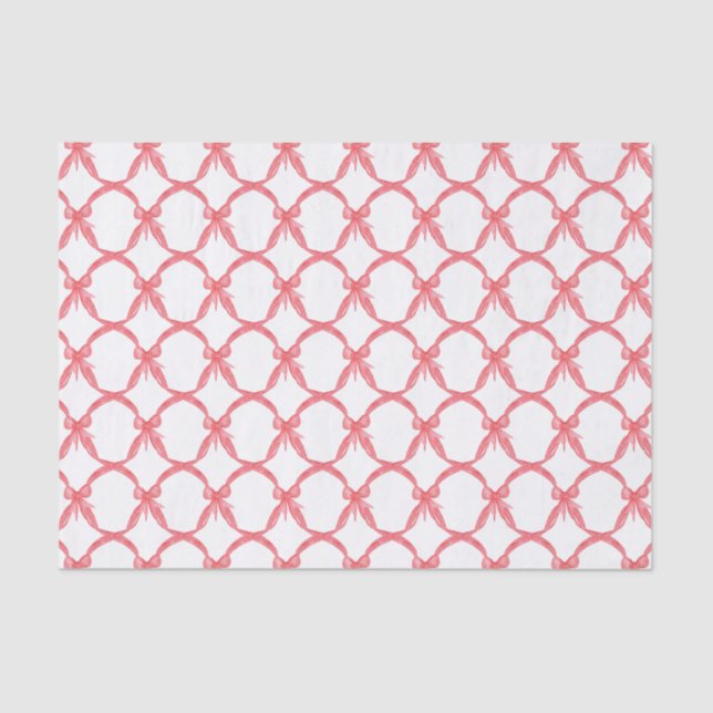 Papier Mousseline Aquarelle Chinoiserie Noël Bow rouge (Recto)