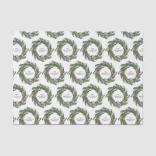 Papier Mousseline Aquarelle couronne d'hiver élégant personnalisé