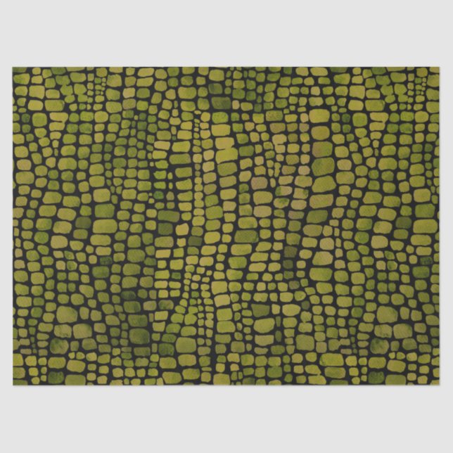 Papier Mousseline Aquarelle Crocodile Imprimer (Recto)