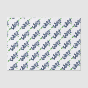 Papier Mousseline Aquarelle de fruits Blueberries Motif alimentaire 