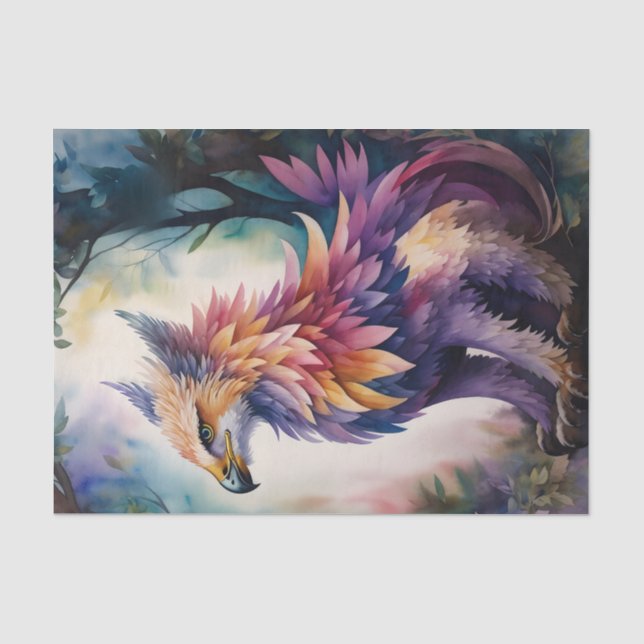 Papier Mousseline Aquarelle de la forêt Griffin (Recto)