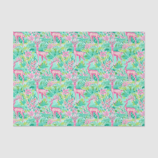 Papier Mousseline Aquarelle de Noël de Palm Beach Rinder rose (Recto)