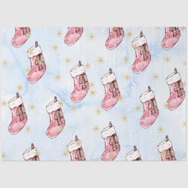 Papier Mousseline Aquarelle de Noël Papier II Design 11 (Recto)